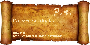 Palkovics Anett névjegykártya